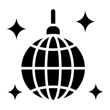 Disko Topu Vektör Simgesi Tasarım İllüstrasyonu