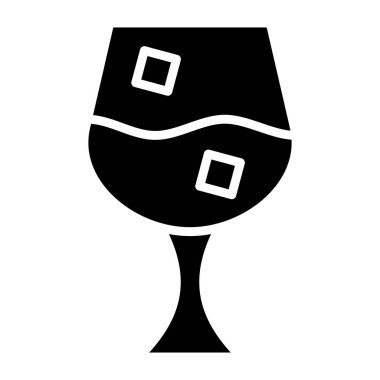 Şarap kadehi Vektör Simgesi Tasarım İllüstrasyonu