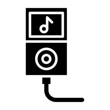 Müzik Vektörü Simgesi Tasarım İllüstrasyonu