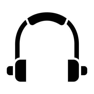 Kulaklık Vektörü Simgesi Tasarım İllüstrasyonu