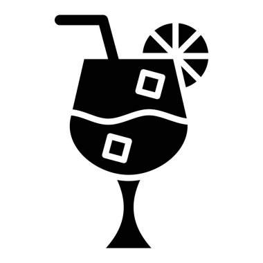 Kokteyl Vektör Simgesi Tasarım İllüstrasyonu