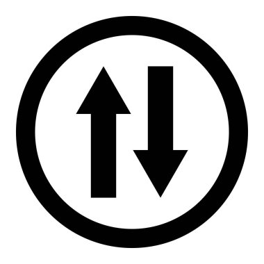 İki Yönlü Vektör Simgesi Tasarım İllüstrasyonu