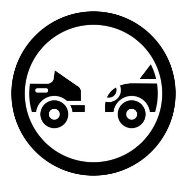 Uzaklık Vektörü Simgesi Tasarım İllüstrasyonu