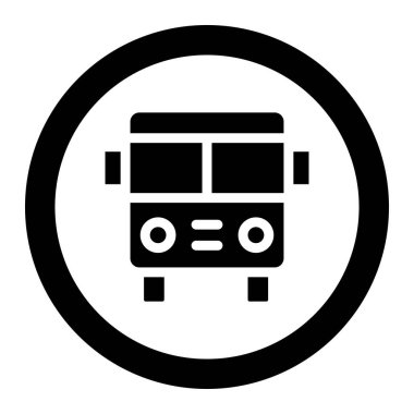 Otobüs Durağı Vektör Simgesi Tasarım İllüstrasyonu