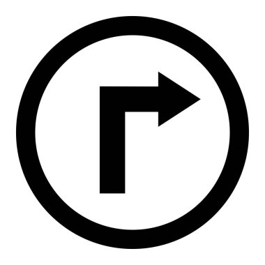 Doğru yol Vektör Simgesi Tasarım İllüstrasyonu