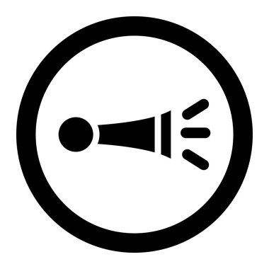 Boynuz Vektörü Simgesi Tasarım İllüstrasyonu