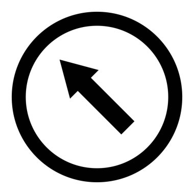 Üst Sol Vektör Simgesi Tasarım İllüstrasyonu