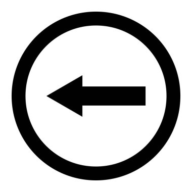 Sola Git Vektör Simgesi Tasarım İllüstrasyonu