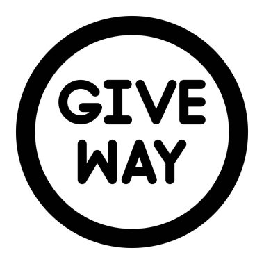 Vektör Simgesi Tasarım İllüstrasyonunu Yol Ver