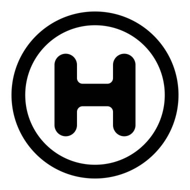 Hastane Vektör Simgesi Tasarım İllüstrasyonu