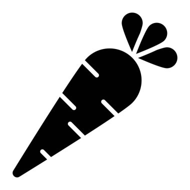 Havuç Vektörü Simgesi Tasarım İllüstrasyonu