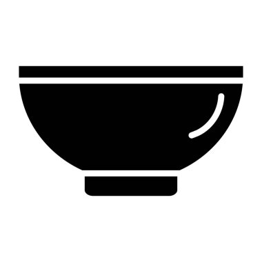 Bowl Vektör Simgesi Tasarım İllüstrasyonu