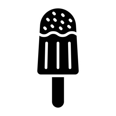 Dondurma Vektör Simgesi Tasarım Çizimi