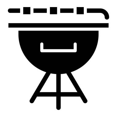 Bbq ekipman Vektör Simgesi Tasarım İllüstrasyonu