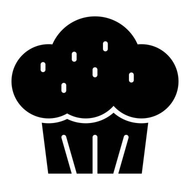 Kek Vektörü Simgesi Tasarım Çizimi