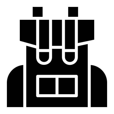 Sırt Çantası Vektör Simgesi Tasarım İllüstrasyonu