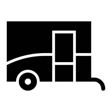 Karavan Vektör Simgesi Tasarım İllüstrasyonu