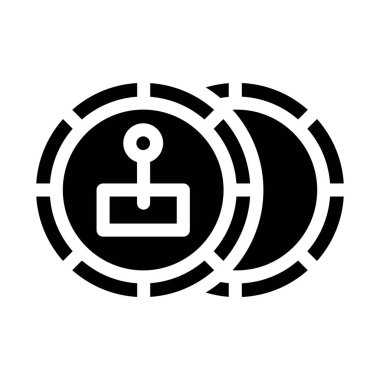 Madeni Para Vektörü Simgesi Tasarım İllüstrasyonu