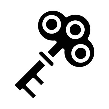 Anahtar Vektörü Simgesi Tasarım İllüstrasyonu