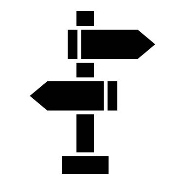 Yol İşareti Vektör Simgesi Tasarım İllüstrasyonu