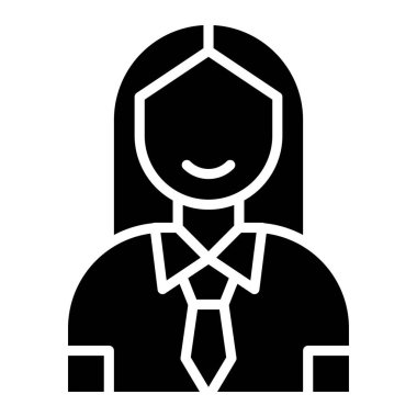 Kadın satıcı Vektör Simgesi Tasarım İllüstrasyonu