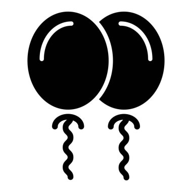 Balonlar Vektör Simgesi Tasarım İllüstrasyonu