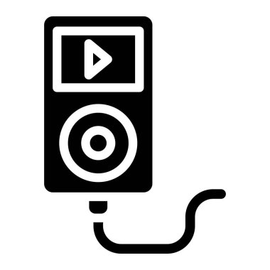 Müzik Oynatıcı Vektör Simgesi Tasarım İllüstrasyonu