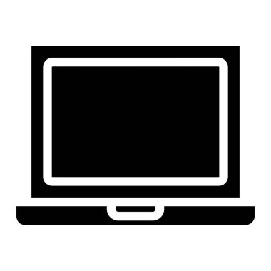 Laptop Vektör Simgesi Tasarım Çizimi