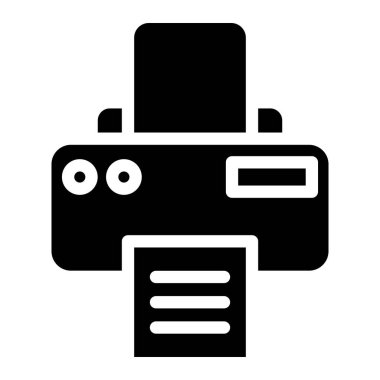 Yazıcı Vektör Simgesi Tasarım İllüstrasyonu