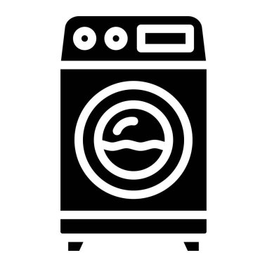 çamaşır makinesi vektör tasarım illüstrasyonu