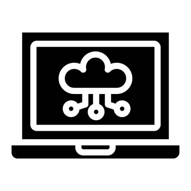 Bulut Vektörü Simgesi Tasarım İllüstrasyonu