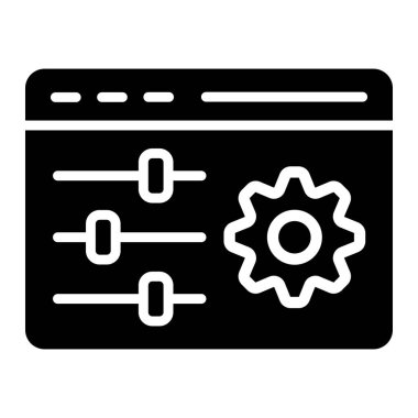 Yapılandırma Vektörü Simgesi Tasarım İllüstrasyonu