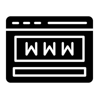 Web Sitesi Vektör Simgesi Tasarım İllüstrasyonu