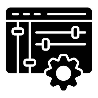 Ayarlar Vektör Simgesi Tasarım İllüstrasyonu