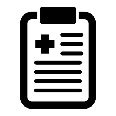 Tıbbi Rapor Vektörü Simge Tasarımı İllüstrasyonu