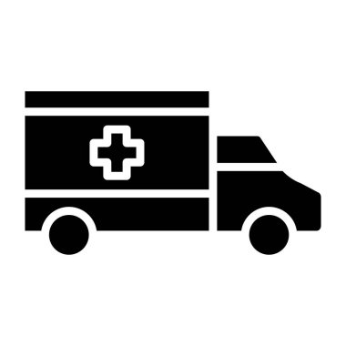 Ambulans Vektörü Simge Tasarımı İllüstrasyonu