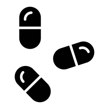 Kapsül Vektör Simgesi Tasarım İllüstrasyonu