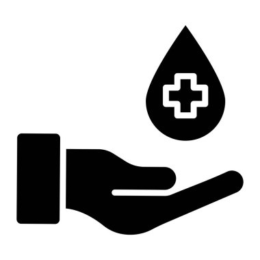 Kan Bağışı Vektörü Simge Tasarımı Çizimi