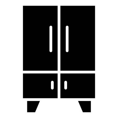 Dolap Vektörü Simgesi Tasarım İllüstrasyonu