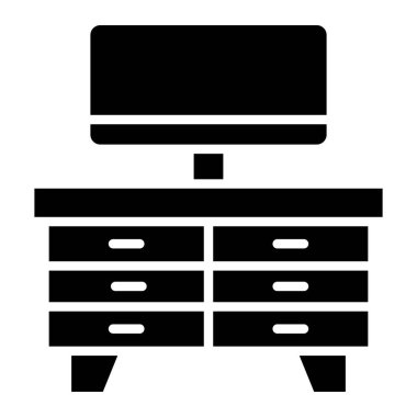 Tv Tablo Vektörü Simgesi Tasarım İllüstrasyonu