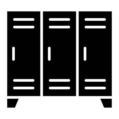 Dolap Vektörü Simgesi Tasarım İllüstrasyonu