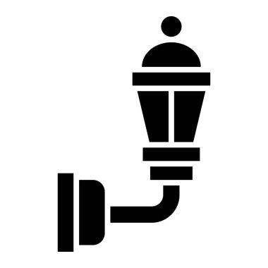 Duvar Lambası Vektör Simgesi Tasarım İllüstrasyonu