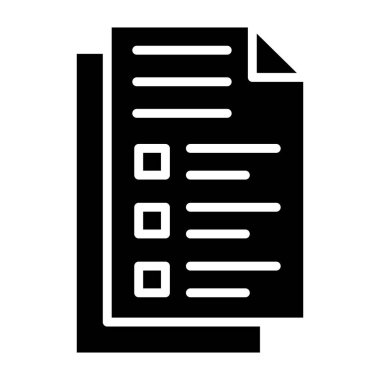 Belge Vektörü Simgesi Tasarım İllüstrasyonu