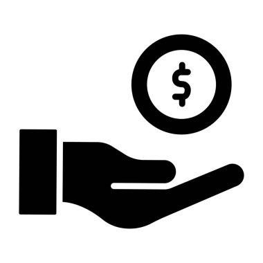 Bağış Vektörü Simgesi Tasarım İllüstrasyonu