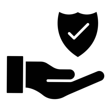 Sigorta Vektörü Simgesi Tasarım İllüstrasyonu