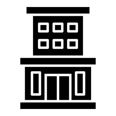 Konaklama Vektörü Simgesi Tasarım İllüstrasyonu