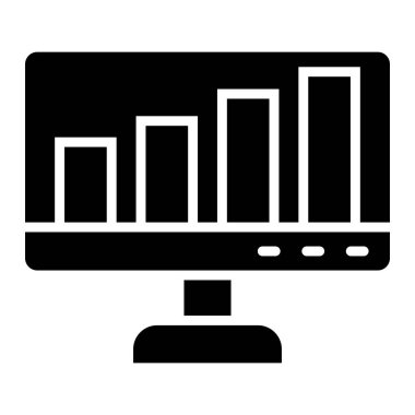 Çubuk Çizelgesi Vektör Simgesi Tasarımı İllüstrasyonu