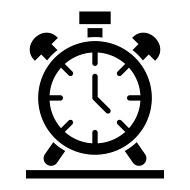 Alarm Saati Vektör Simgesi Tasarım İllüstrasyonu