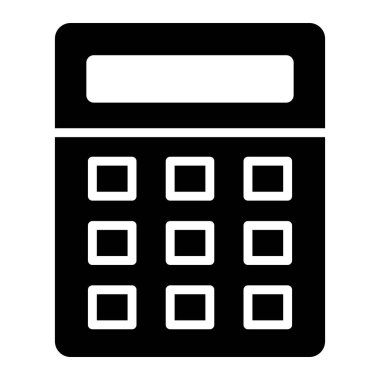 Hesap Makinesi Vektör Simgesi Tasarım İllüstrasyonu