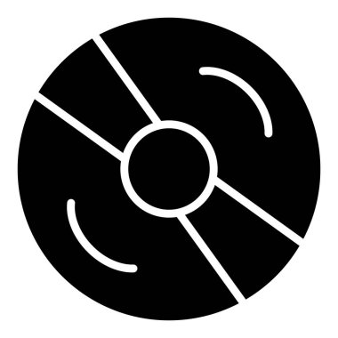 Sıkıştırılmış Disk Vektörü Simgesi Tasarım İllüstrasyonu